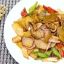 жареный картофель с грибами